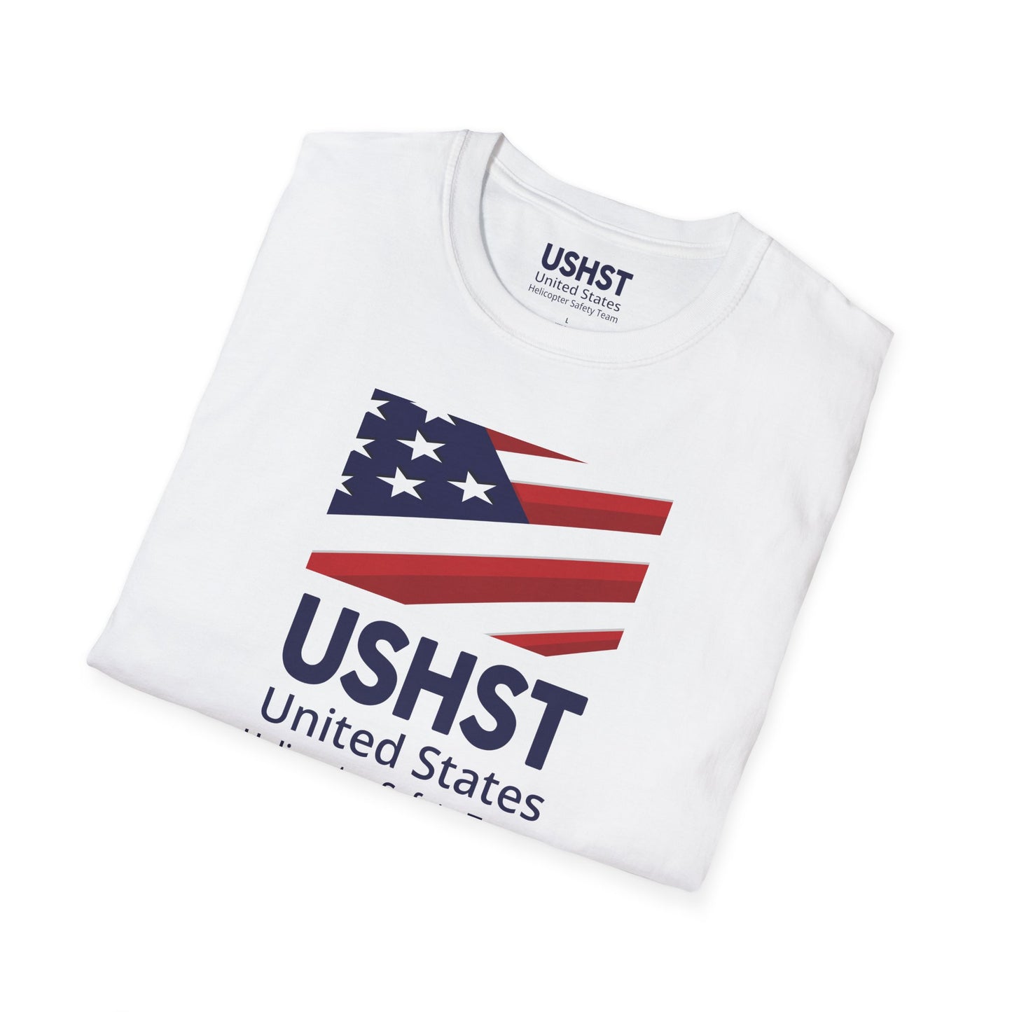 "USHST" White 100% Cotton Tee