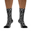 Socks - Black with White Helicopter All Over Print