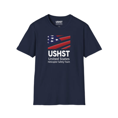 "USHST" Navy Blue Cotton Tee