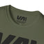 Unisex "VAI Black" Military Green Cotton Tee