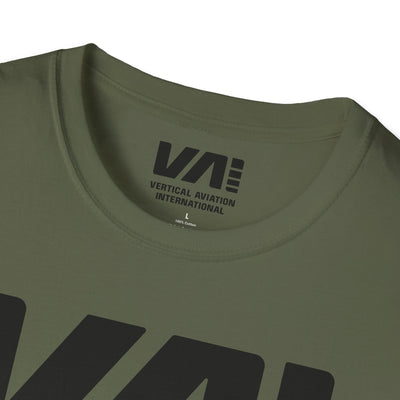 Unisex "VAI Black" Military Green Cotton Tee