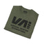 Unisex "VAI Black" Military Green Cotton Tee