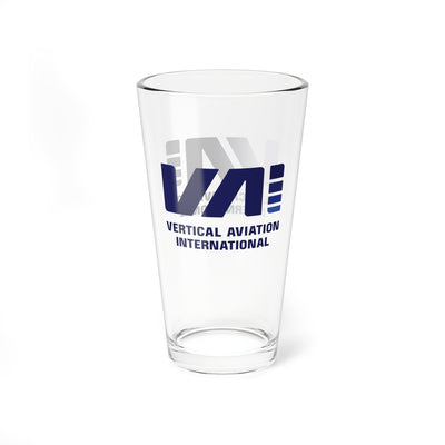16oz. "VAI" Clear Glass Solid Base Pint Glass